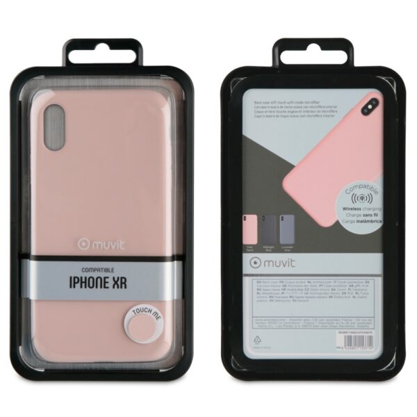 Carcasa Muvit para Apple iPhone XR Liquid Edition pink sand. - Imagen 3