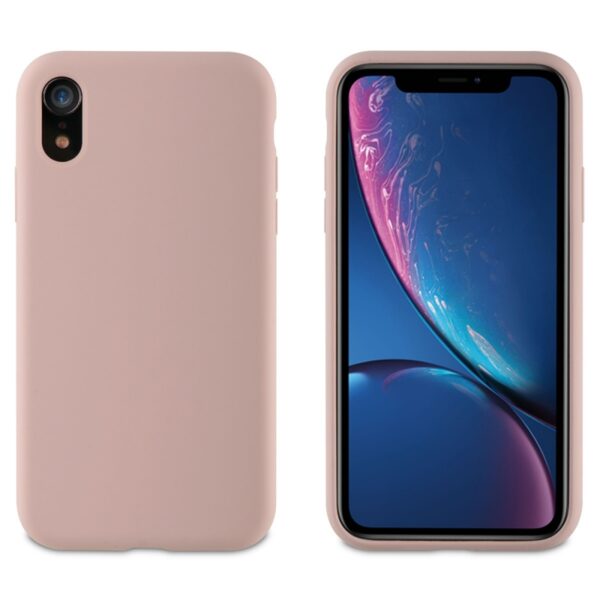 Carcasa Muvit para Apple iPhone XR Liquid Edition pink sand.