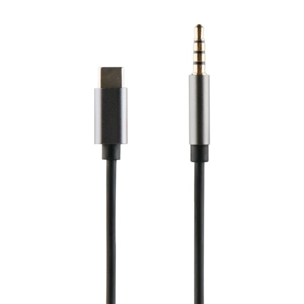 Adaptador Muvit Connect Tipo C 3.0 a Jack 3.5 macho 1,5m negro.
