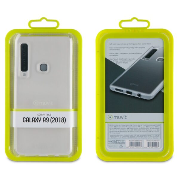 Funda Muvit Cristal Soft Samsung Galaxy A9 2018 transparente. - Imagen 3
