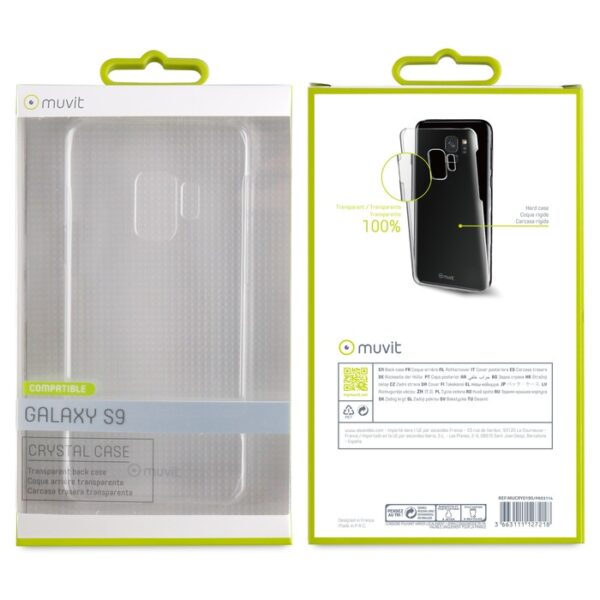 Carcasa Muvit Cristal Case Samsung Galaxy S9 Plus transparente. - Imagen 2