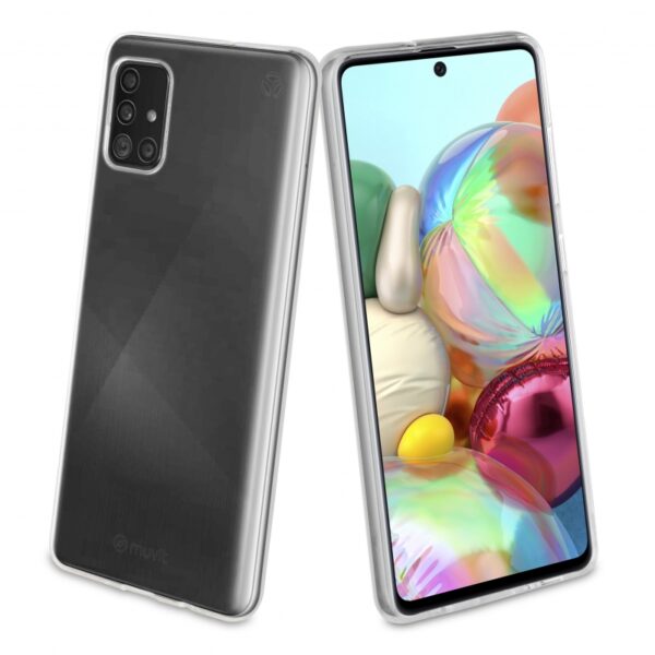Carcasa Muvit for change para Samsung Galaxy A71 recycletek transparente. - Imagen 2