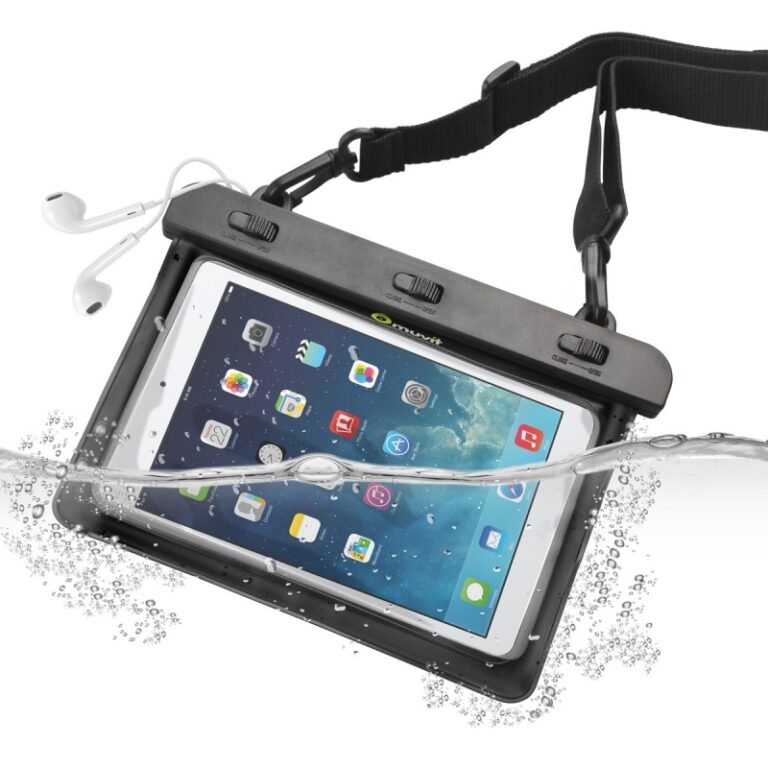 Funda acuática Muvit universal IPx8 conector 3,5 hasta 8'' negra