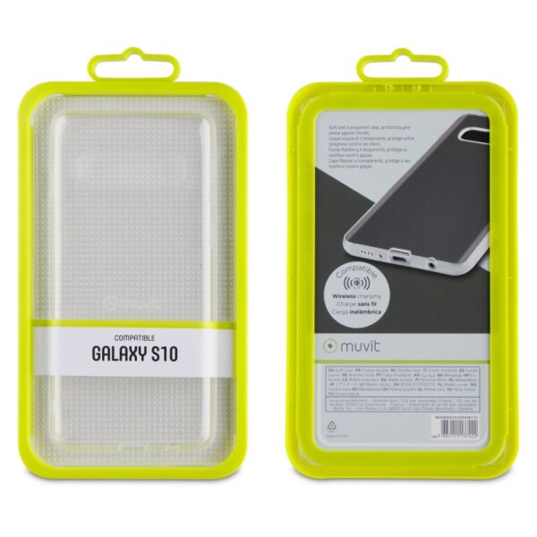 Funda Muvit Cristal Soft Samsung Galaxy S10 transparente. - Imagen 3