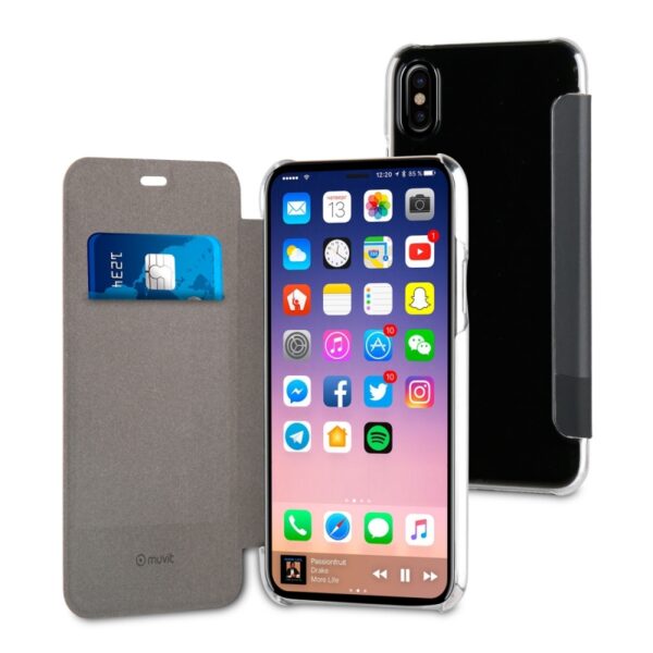 Funda Folio Muvit para Apple iPhone Xs/X negra - Imagen 2
