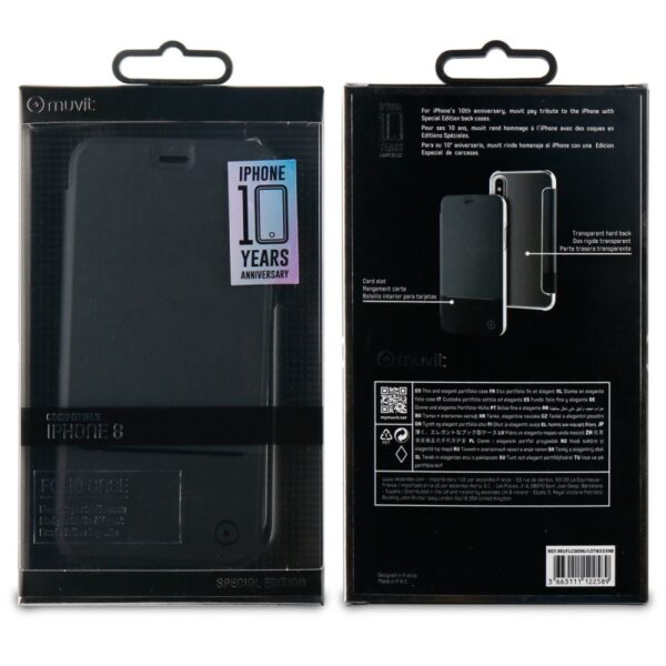 Funda Folio Muvit para Apple iPhone Xs/X negra - Imagen 3