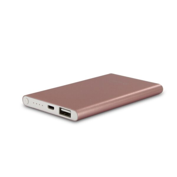 Power Bank Muvit 3000mAh MUCHP0108 USB 2A cable USB-MicroUSB oro-rosa - Imagen 3