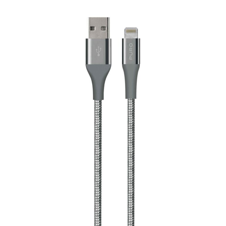 Cable PURO USB a Apple 2.4A Kevlar 2m gris
