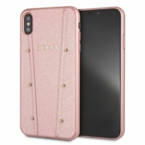 Carcasa Original GUESS Textil Rosa para Apple iPhone XS Max