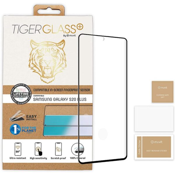 Protector de pantalla Tiger para Samsung Galaxy S20 Plus vidrio templado curvo - Imagen 2