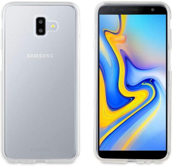 Pack Muvit Samsung Galaxy J6+ funda Cristal Soft transparente + protector vidrio - Imagen 2