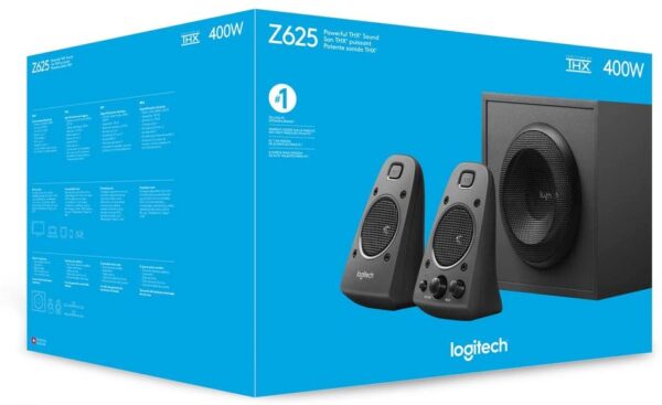 Logitech Z625 Sistema de Altavoces 2.1 Subwoofer, THX, 400W de Pico - Imagen 4