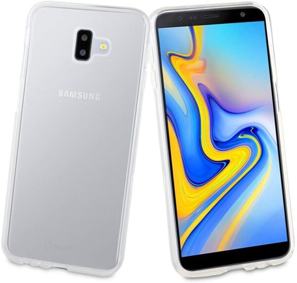 Pack Muvit Samsung Galaxy J6+ funda Cristal Soft transparente + protector vidrio - Imagen 3