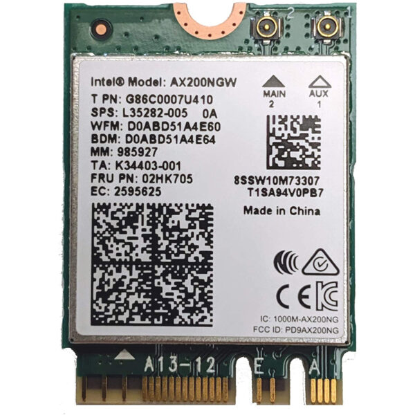 Tarjeta wireless interna Intel OSGEAR WiFi 6 AX200 AX200NGW Dualbanda