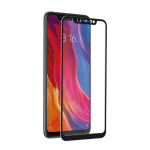 Protector de pantalla Muvit para Xiaomi MI 8 vidrio templado plano marco negro.