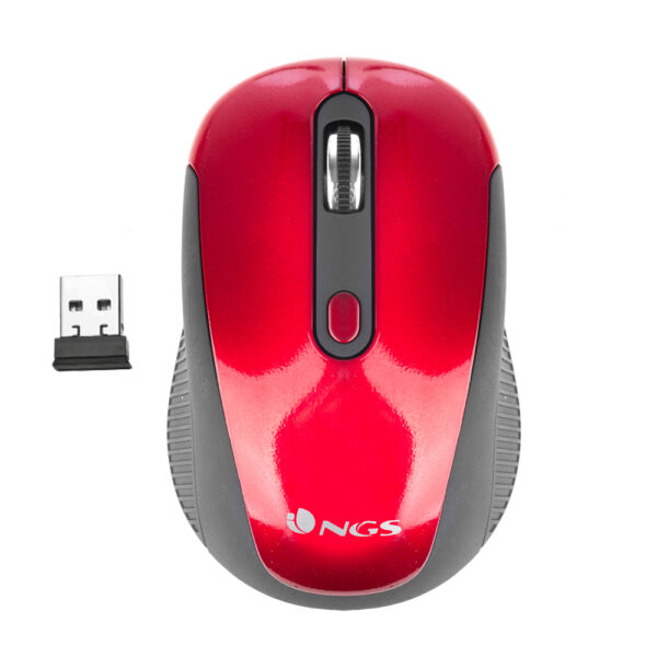 Ratón Inalámbrico NGS Haze 800/1600 DPI Rojo