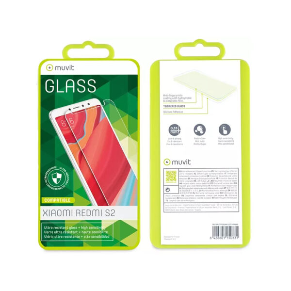 Protector pantalla Muvit para Xiaomi Redmi S2 Transparente. - Imagen 2