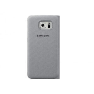 Funda original Samsung Flip Wallet para Samsung Galaxy S6 color plata