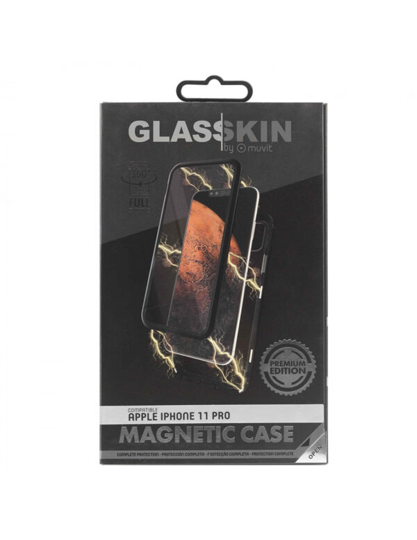 Carcasa Muvit Magnética 360 Transparente con Bordes Negros para iPhone 11 Pro - Imagen 3