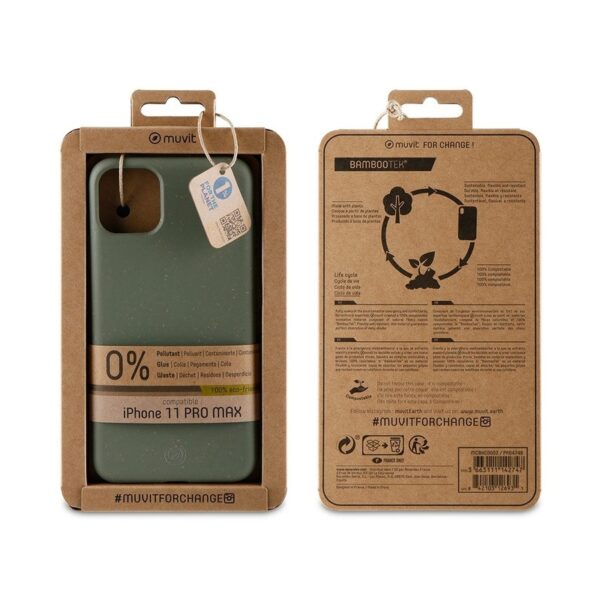 Carcasa muvit for Change para Apple iPhone 11 Pro Max bambootek moss. - Imagen 3