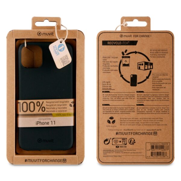 Funda Muvit for Change para Apple iPhone 11 recycletek negra - Imagen 3