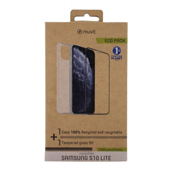 Funda Muvit for Change pack Samsung Galaxy S10Lite funda Cristal Soft+protector - Imagen 2