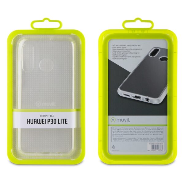 Funda Muvit Cristal Soft para Huawei P30 Lite transparente. - Imagen 3