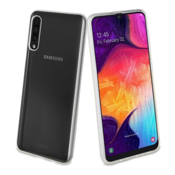 Pack Muvit para Samsung Galaxy A50s/A50 Funda Cristal Soft+protector pantalla - Imagen 2