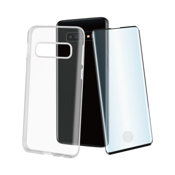 Pack Muvit para Samsung Galaxy S10 5G Funda Cristal Soft+protector pantalla. - Imagen 3