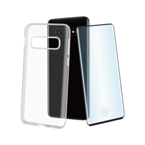 Pack Muvit para Samsung Galaxy S10 funda Cristal Soft+protector pantalla vidrio