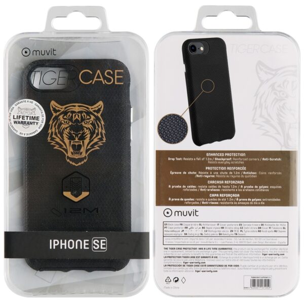 Funda Tiger Triangle para Apple iPhone SE shockproof 1,2m negra. - Imagen 2