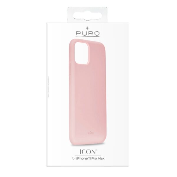 Carcasa PURO Silicona Icon para Apple iPhone 11 Pro Max Rosa. - Imagen 4
