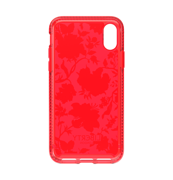 Carcasa Tech21 Pure Clear Christelle Liberty para Apple iPhone X/Xs Rojo. - Imagen 2