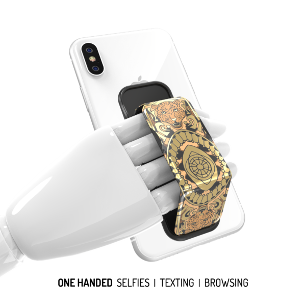 Clckr Grip Band - Soporte universal para smartphone Negro/Dorado FW19 Talla S. - Imagen 2