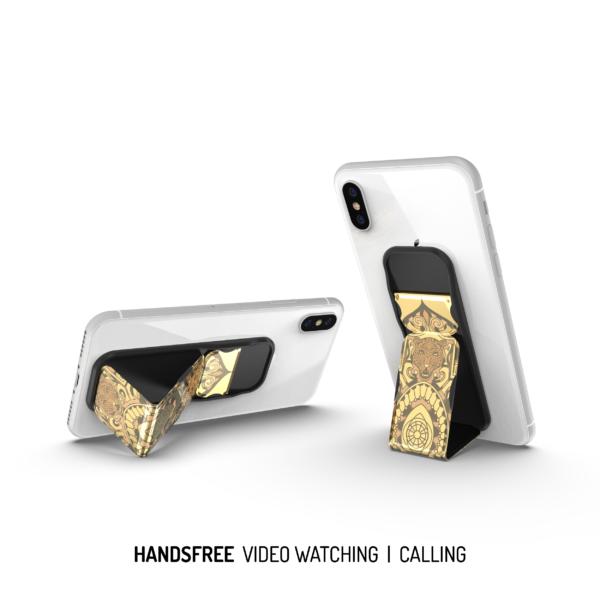Clckr Grip Band - Soporte universal para smartphone Negro/Dorado FW19 Talla S. - Imagen 3