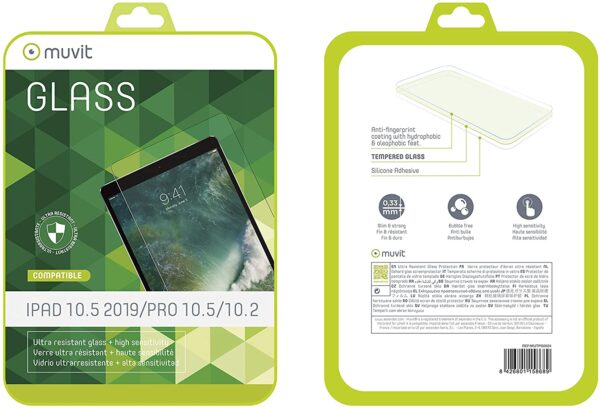 Protector pantalla Muvit Apple iPad Air 10,5'' 2019/Pro 10,5'' vidrio templado. - Imagen 2