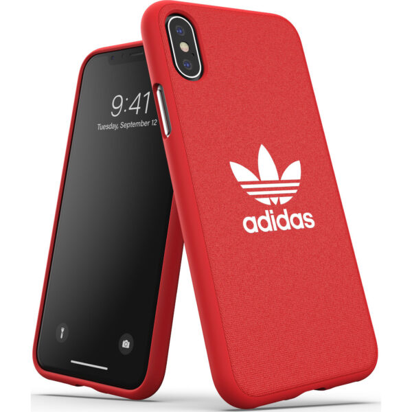 Carcasa Adidas Originals CANVAS FW19/SS21 para Apple iPhone Xs/X rojo