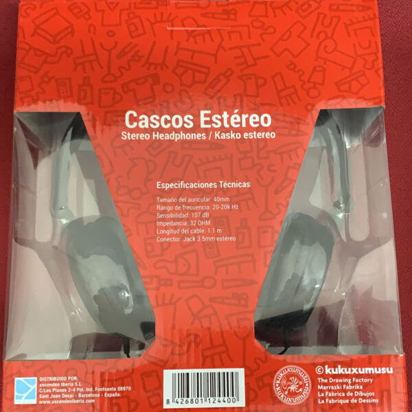 Cascos Estéreo Kukuxumusu Copa 3.5mm - Imagen 3