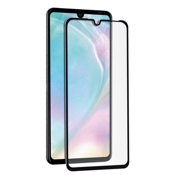 Protector pantalla Muvit para Huawei P30 lite vidrio templado plano marco negro