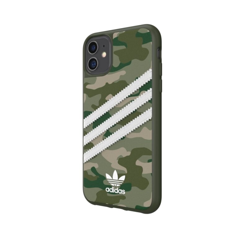 Carcasa Adidas 3 rayas Sambarose para Apple iPhone 11 camuflaje verde