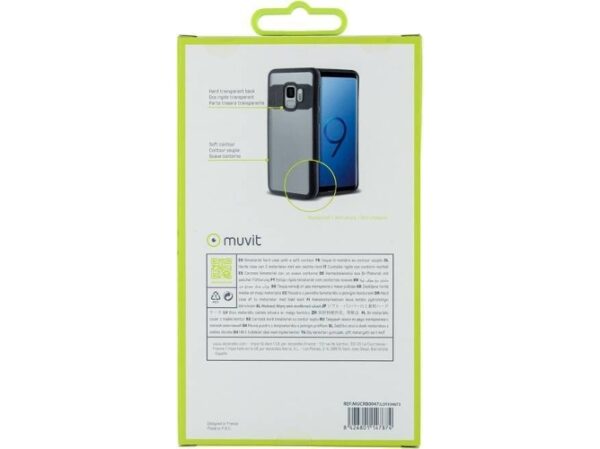 Funda Muvit Cristal Soft Bump para Samsung Galaxy S9 borde negro. - Imagen 2