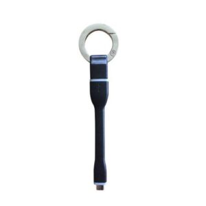 Cable Muvit USB-Micro USB 2.4A 0.1m tipo llavero negro.