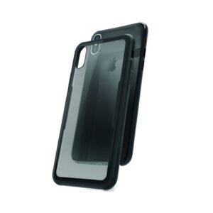 Carcasa Muvit Skin para Apple iPhone XS Max vidrio templado marco negro.