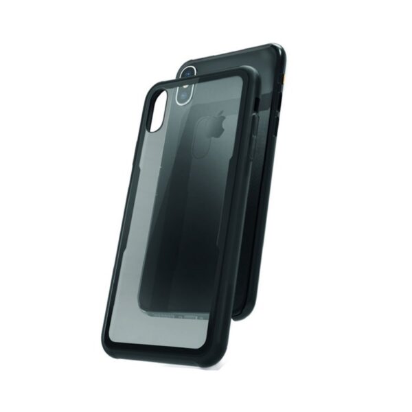 Carcasa Muvit Skin para Apple iPhone XS Max vidrio templado marco negro.