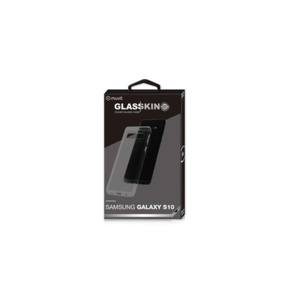 Carcasa Muvit Skin para Samsung Galaxy S10 vidrio templado marco transparente - Imagen 2