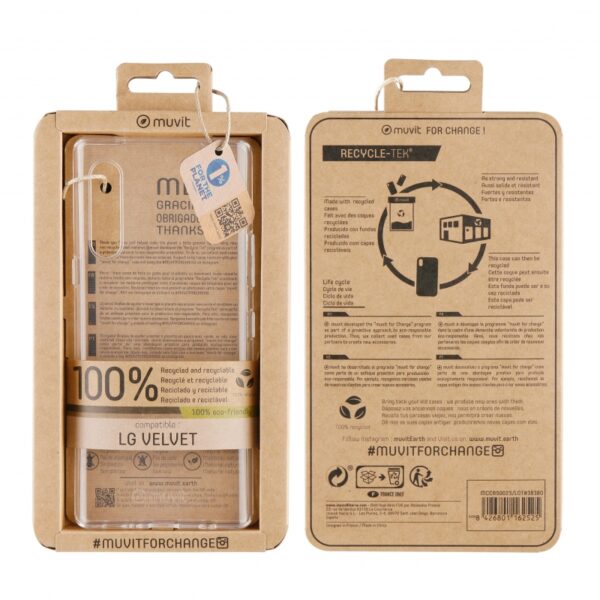 Funda Muvit for Change para LG Velvet recycletek transparente - Imagen 3