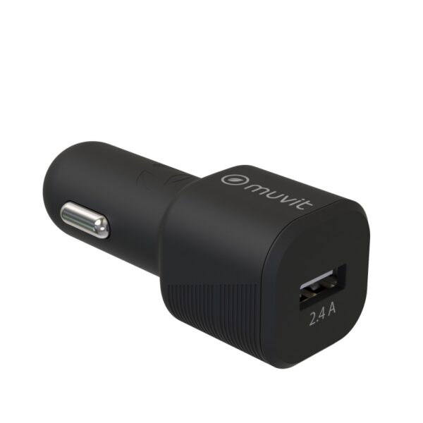 Pack Muvit por Change Cargador coche USB 2.4A 12W + cable Apple 2.4A 1,2m. - Imagen 2