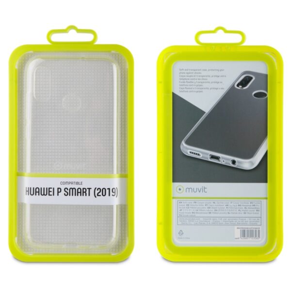 Carcasa Muvit Cristal Soft para Huawei P Smart 2019 transparente. - Imagen 3
