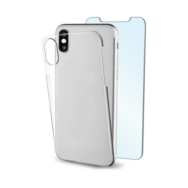 Pack Muvit Apple iPhone XS Max carcasa Cristal transparente+protector pantalla - Imagen 3