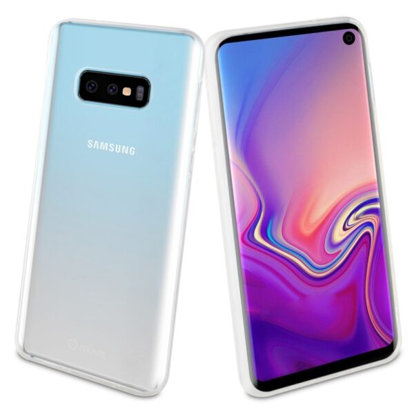 Pack Muvit para Samsung Galaxy S10e funda Cristal Soft transparente+protector. - Imagen 2